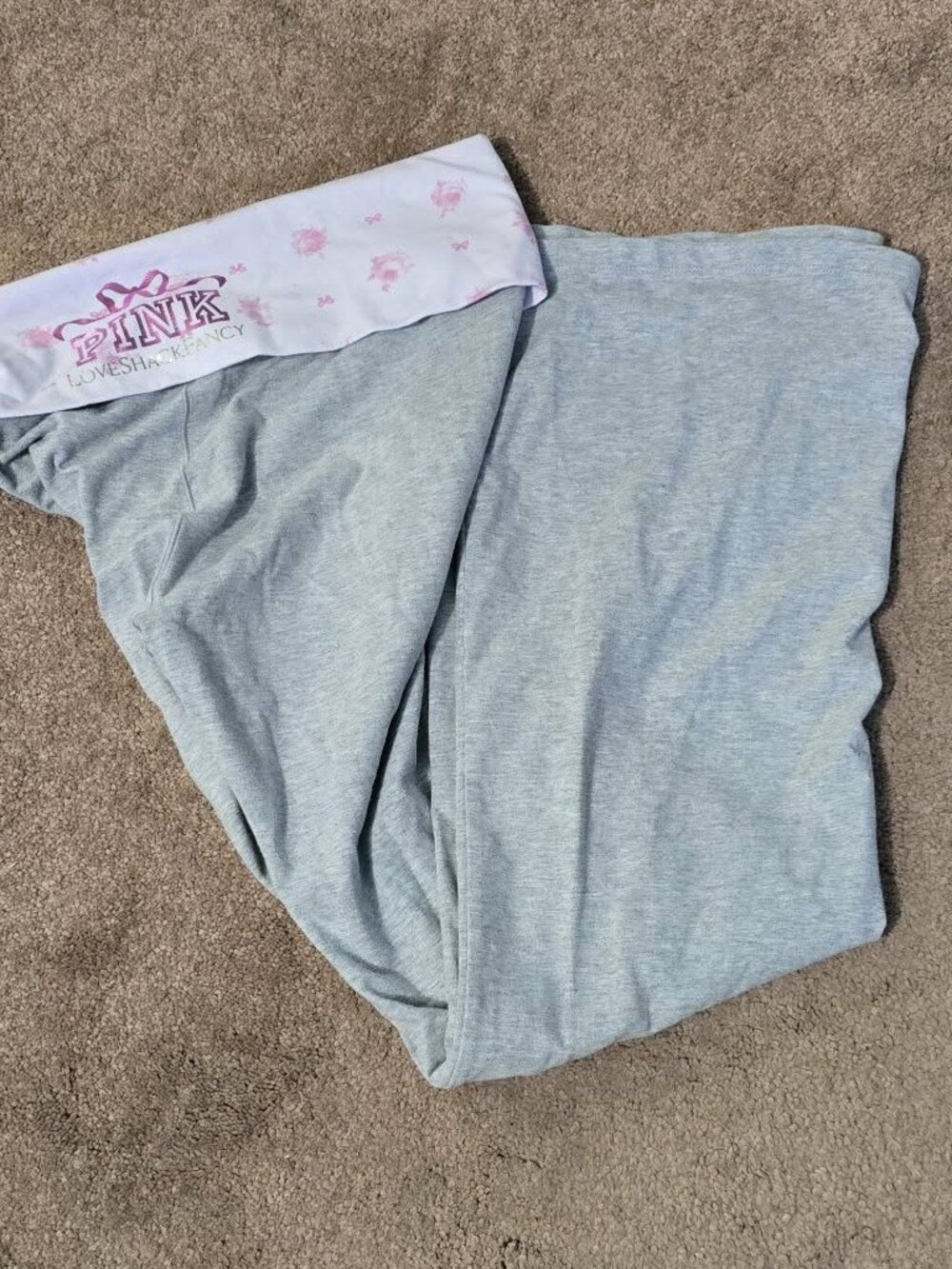 Pink  Victoria’s Secret – Leggings – Fold Overs – Grey – Size L